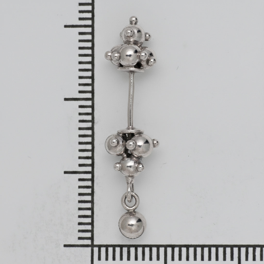 Silver Bugadi Dome Dual & Drop Silver Design