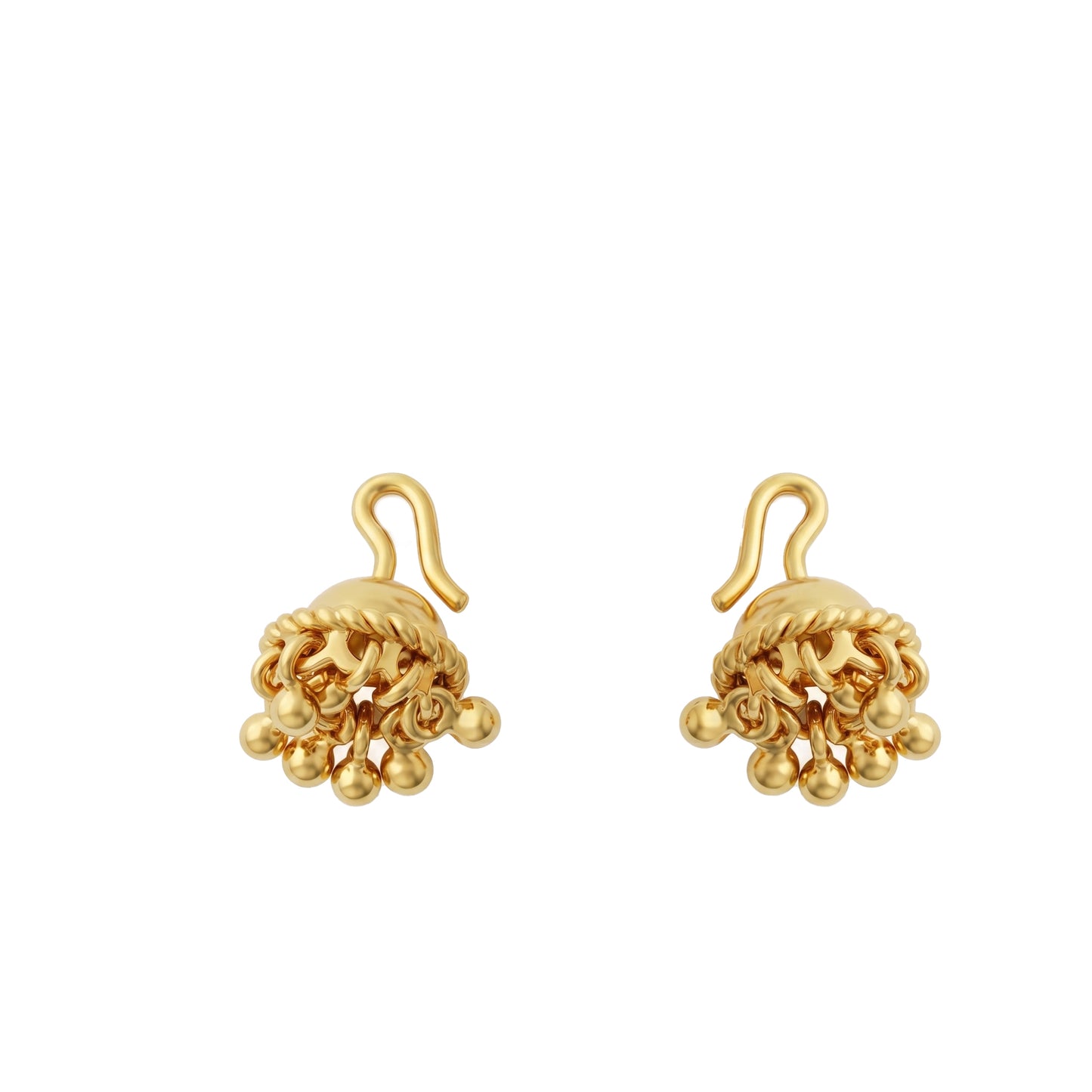 Silver Bugadi Charm Jhumka
