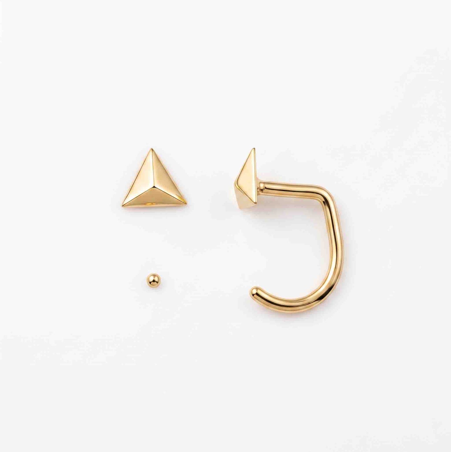 Silver Trigon Nose pin