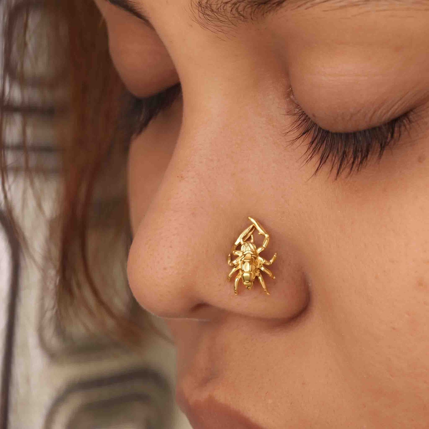 Silver Scorpion Nose pin