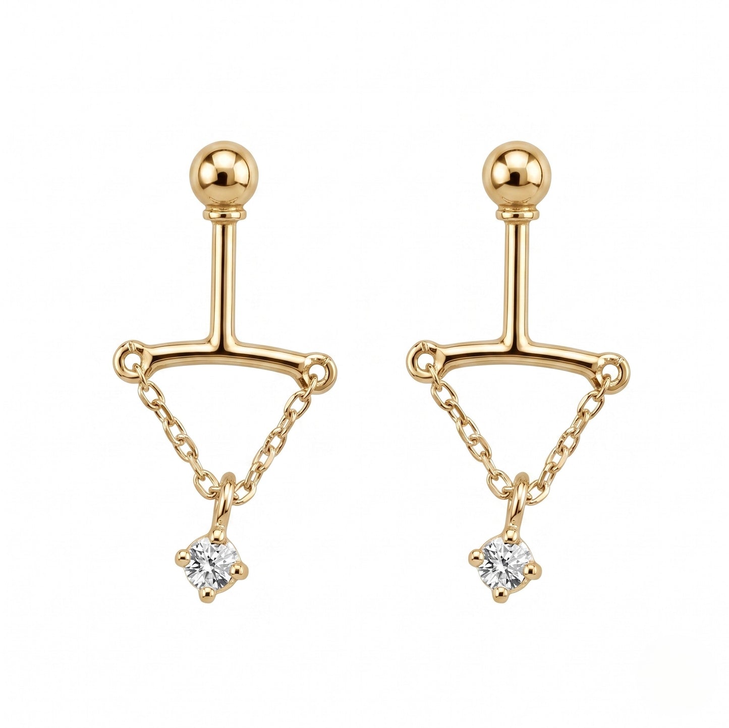 Hanging Stone V Chain Silver Bugadi