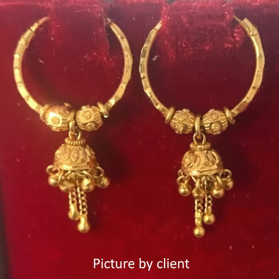 Custom Hoop Jhumka Earrings