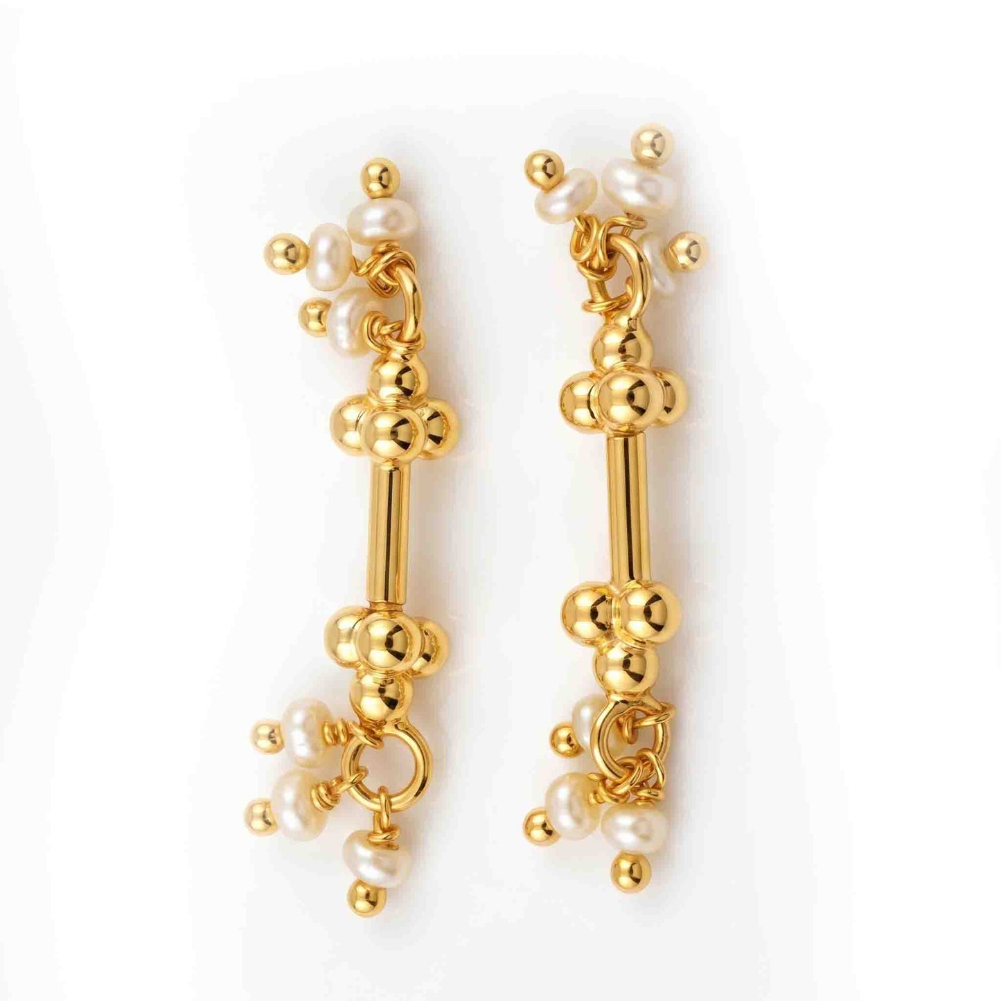Siilver Beaded Bugadi With Both Ends Pearl Drops