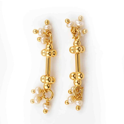 Siilver Beaded Bugadi With Both Ends Pearl Drops