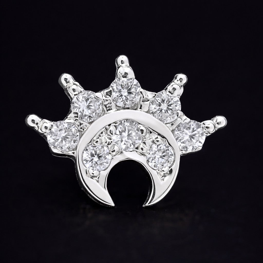 Silver Moon Mookuthi Nosepin