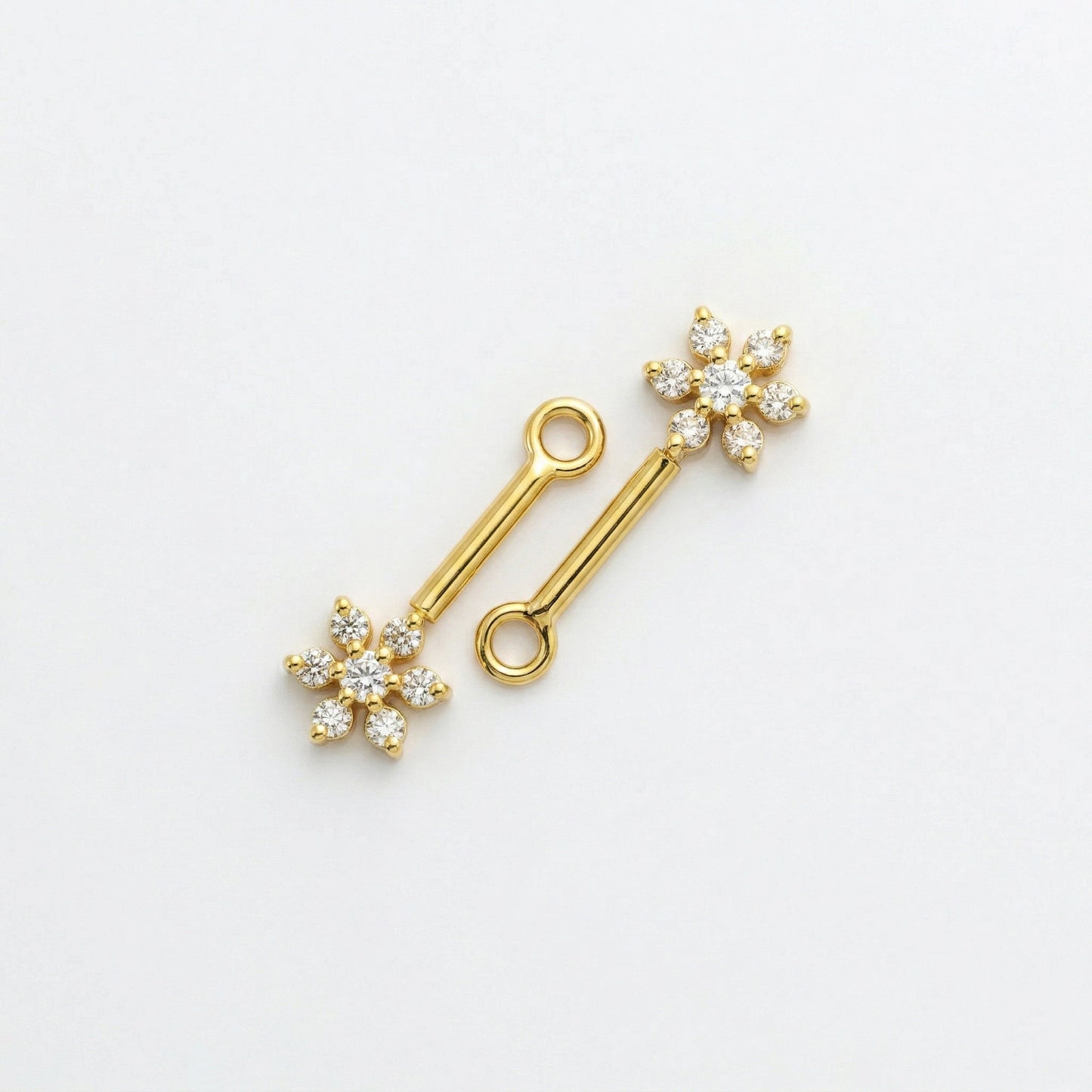 Silver Bugadi Charm 7 Stone Flower Top