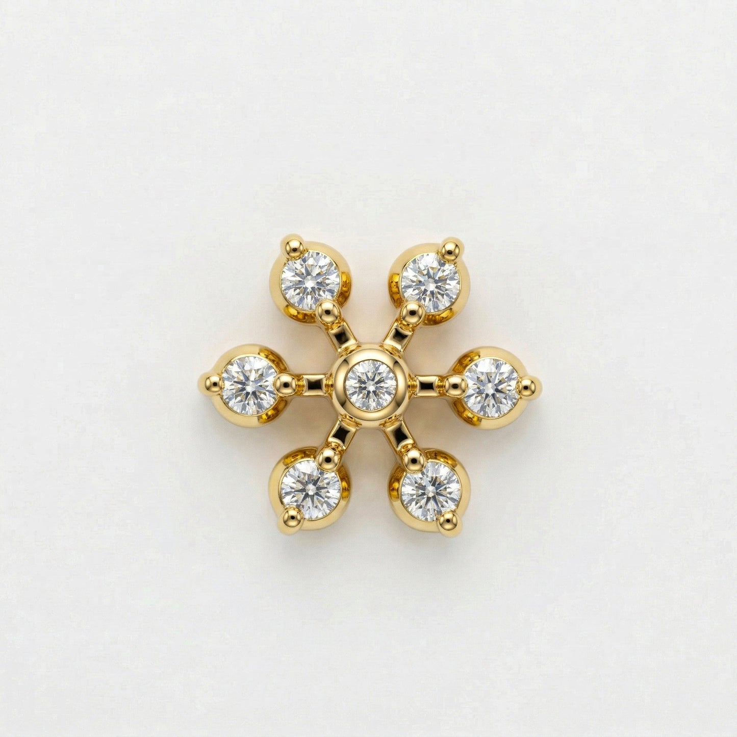 Silver 7 Stone Snowflake Nosepin