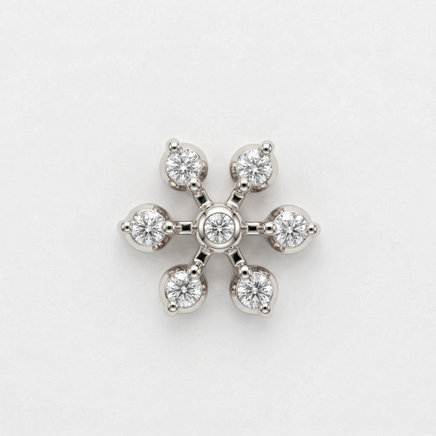 Silver 7 Stone Snowflake Nosepin