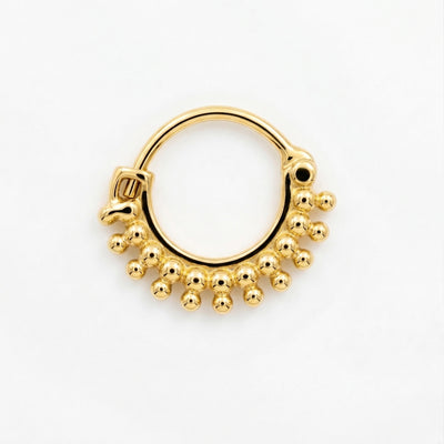 Silver Beaded Clicker Nosering