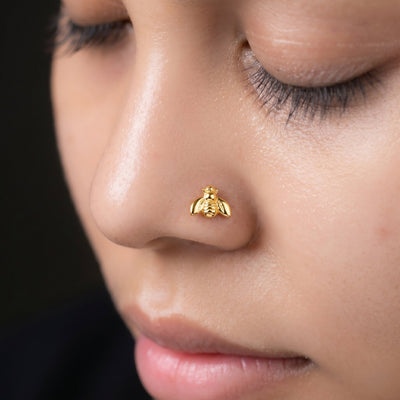 Silver Bee Nosepin