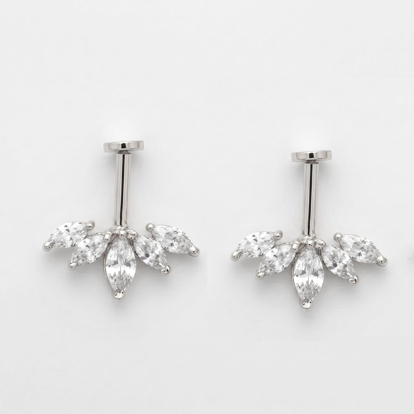 Silver Bugadi 5 Marquise Msb Flat Top Diamond Design