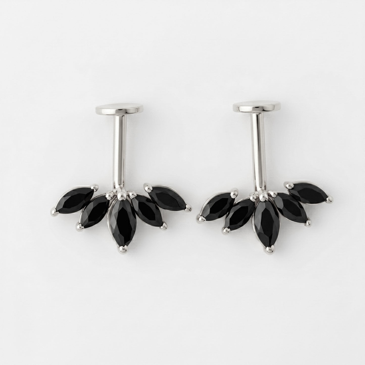 Silver Bugadi 5 Marquise Msb Flat Top Nazar Black Design