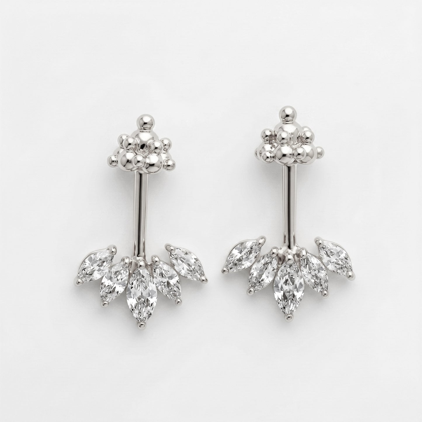 Silver Bugadi 5 Marquise Msb2 Gopuram Top Diamond Design