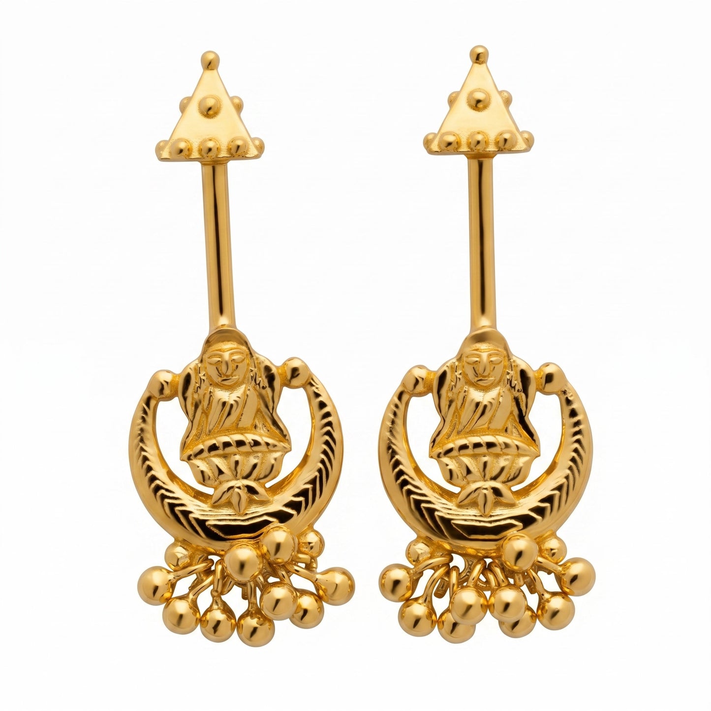 Silver Bugadi Charu Lakshmi Ball Haning Shikhar Top Design