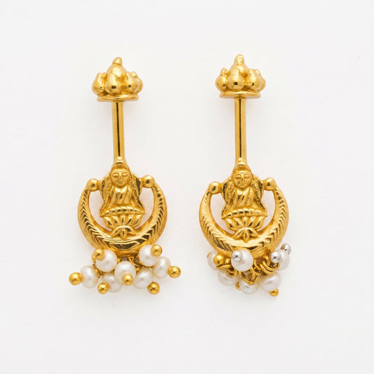 Silver Bugadi Charu Lakshmi Pearl Haning Kalash3 Top Design