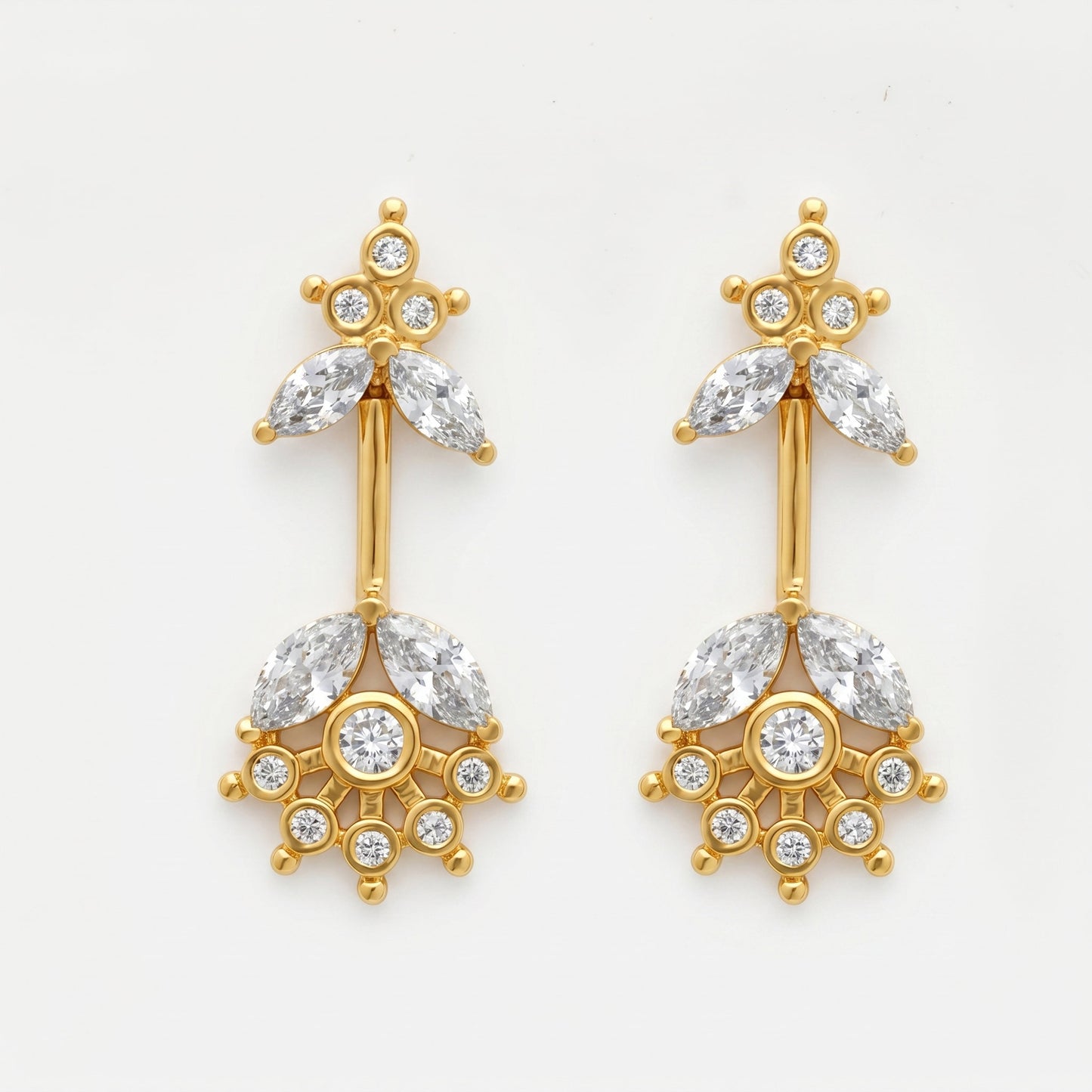 Silver Bugadi Christmas Star Top Diamond Design