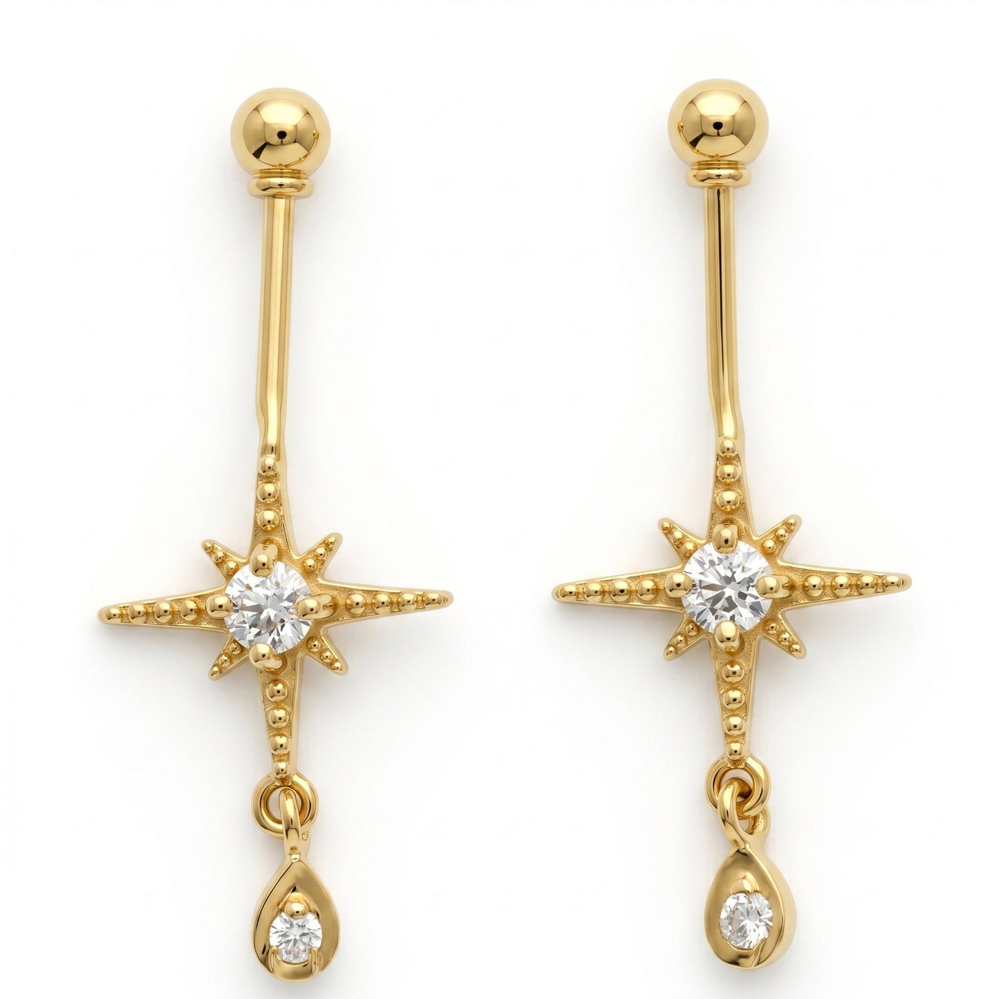 Silver Bugadi Dhurva Tara With Drop Ball Top Design