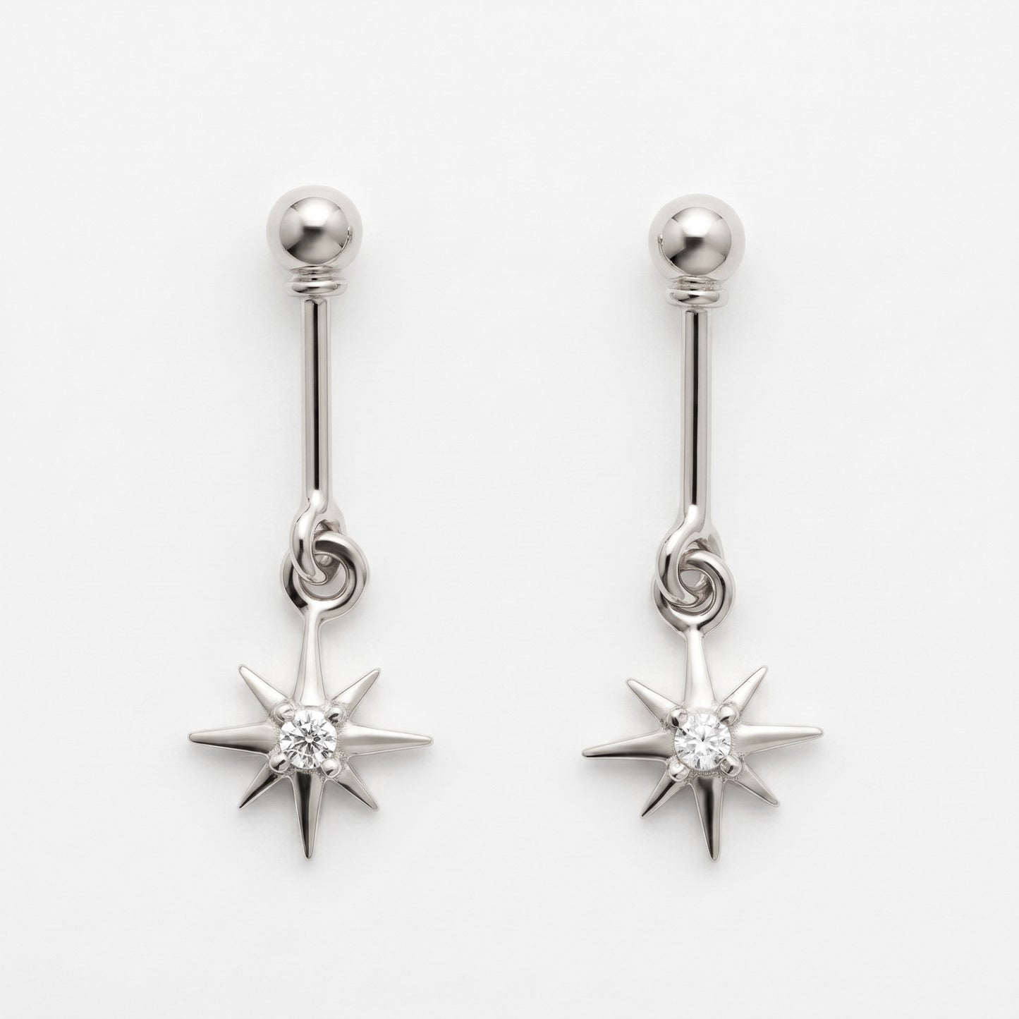 Silver Bugadi Hanging Sitara Ball Top Design