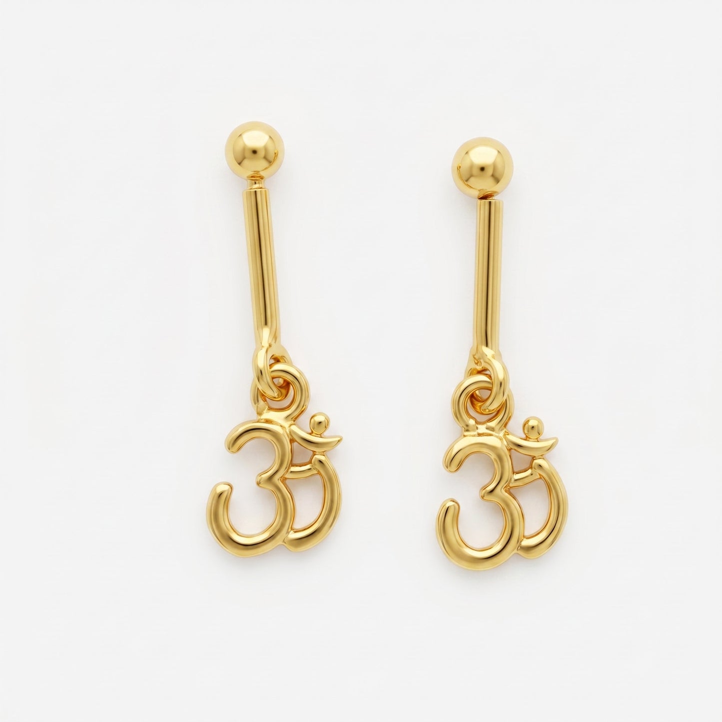 Silver Bugadi Om Ball Top Design