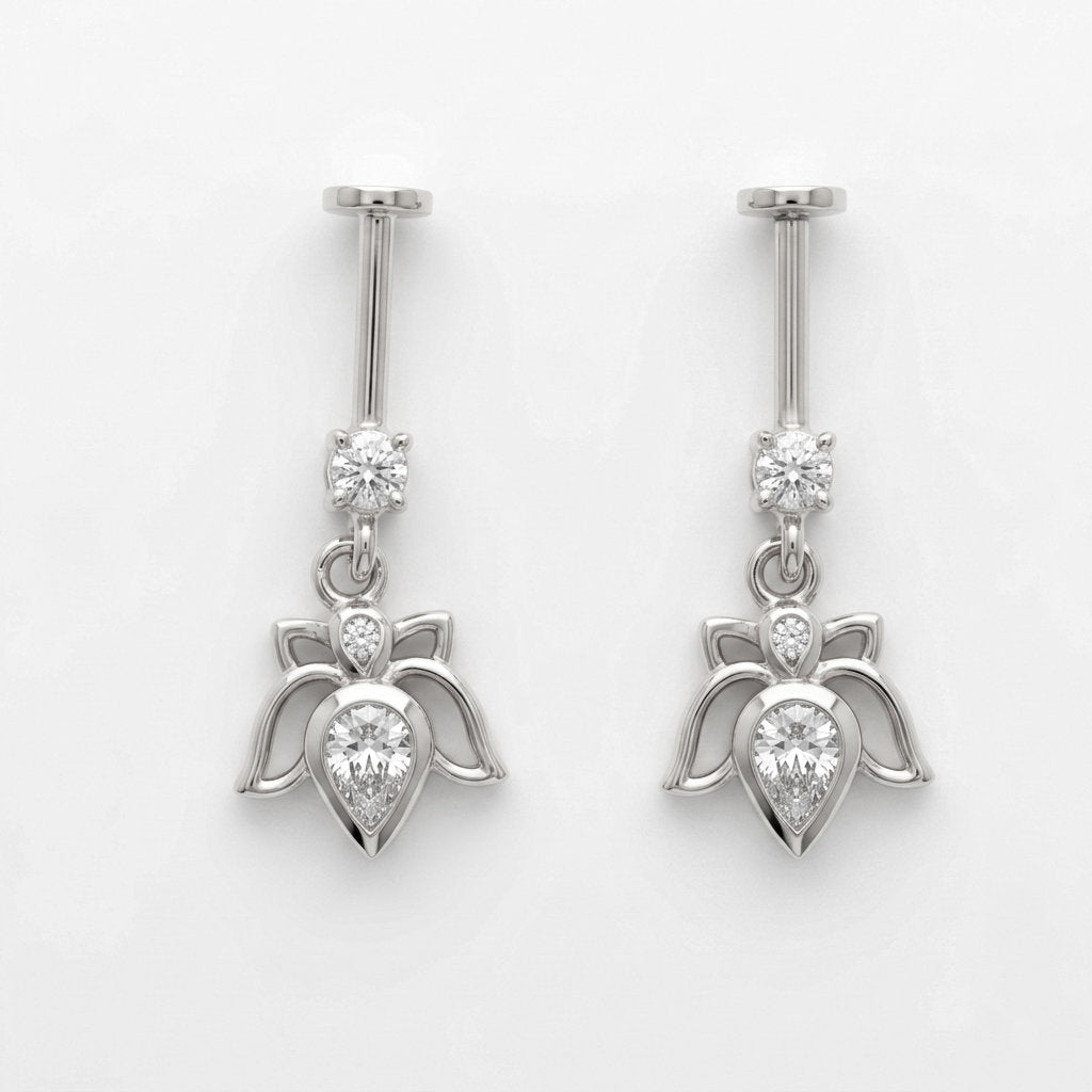 Silver Bugadi Suvarn Kamal Hanging Top Design