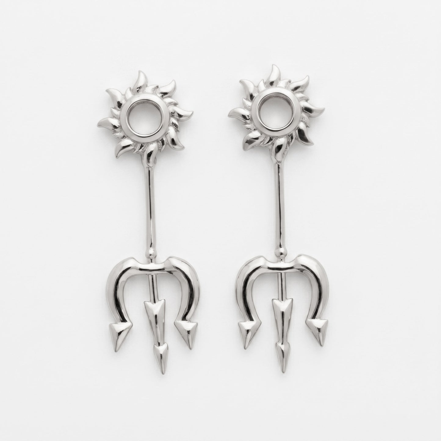 Silver Bugadi Trishul Surya Hollow Top Design