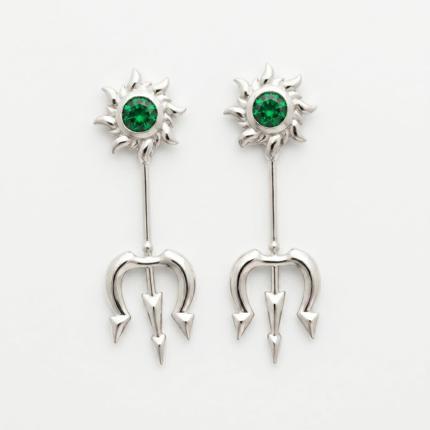 Silver Bugadi Trishul Surya Top Design