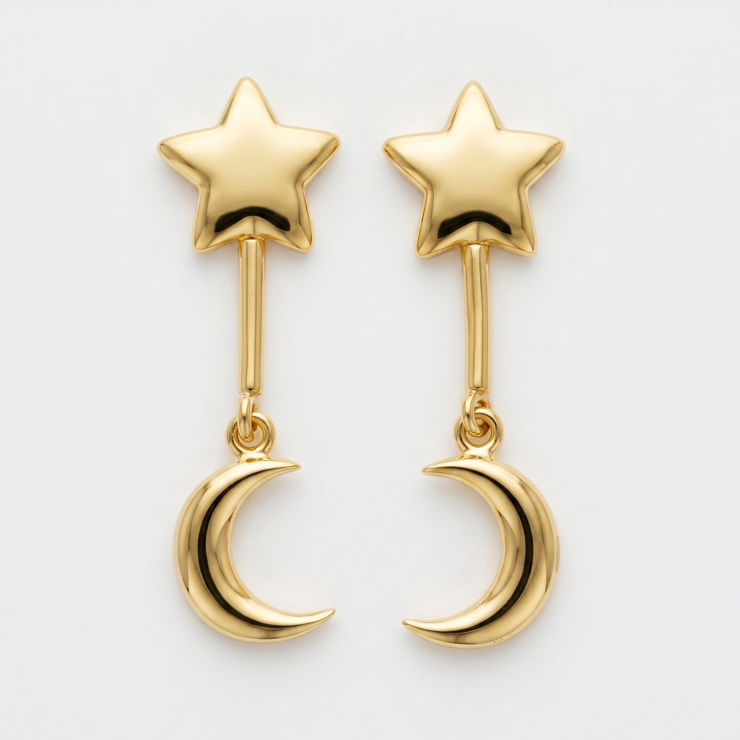 Silver Bugadi Wide Moon Hanging Star Top Design