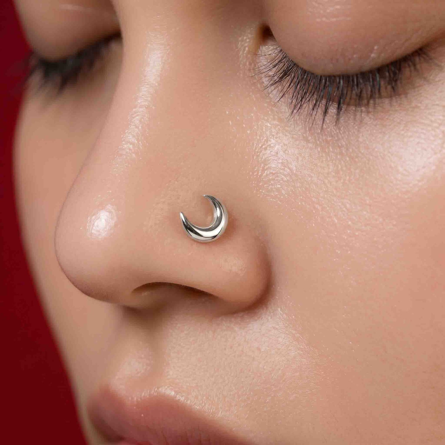 Chand Nosepin 925 Silver (Thick)