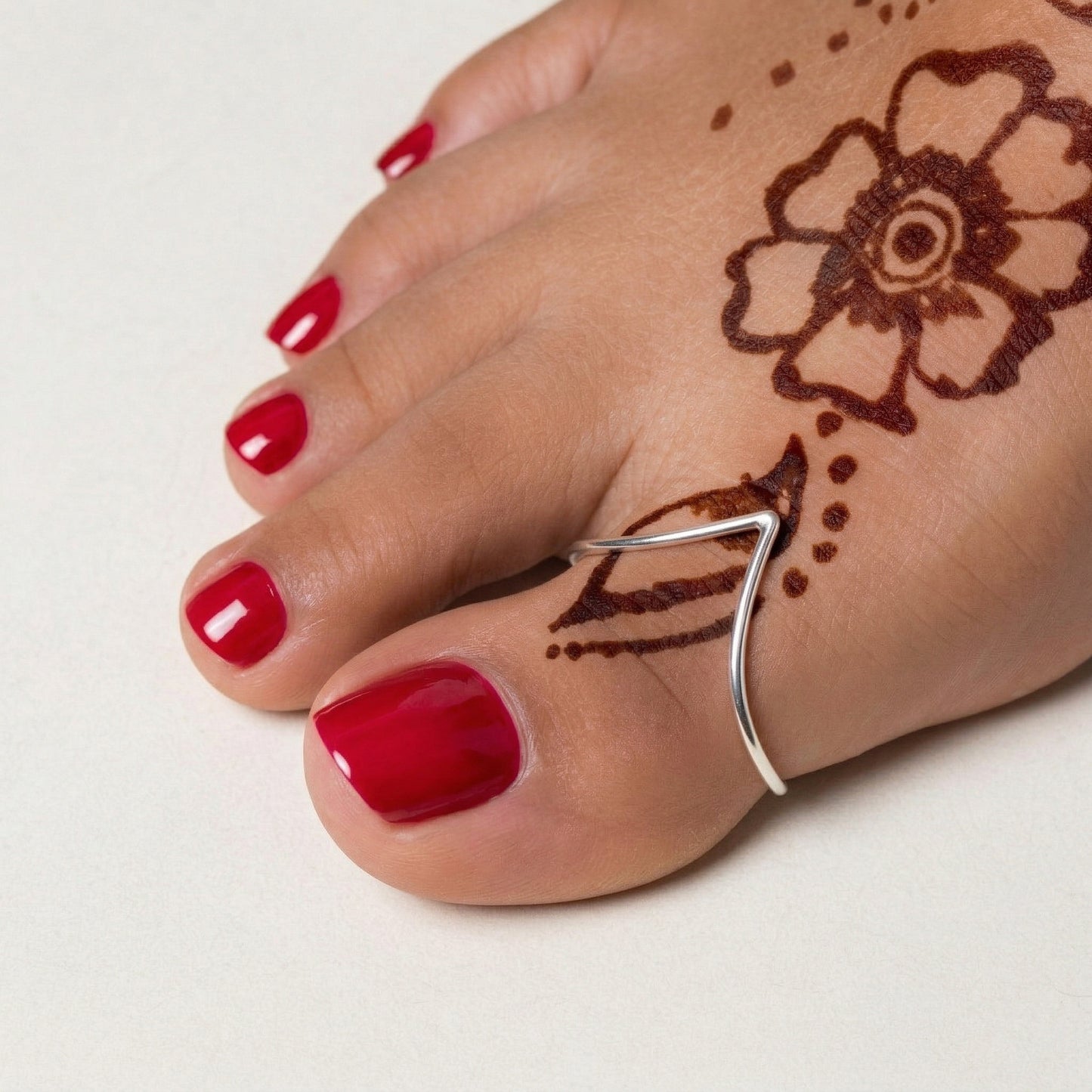 Silver Toe Ring Vanki Wire Design