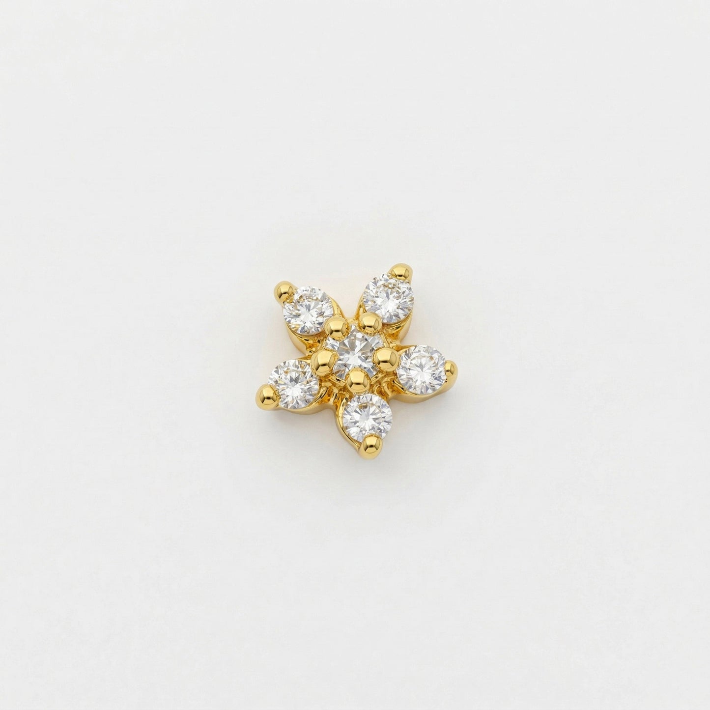 Silver Crystal Jasmine Nosepin