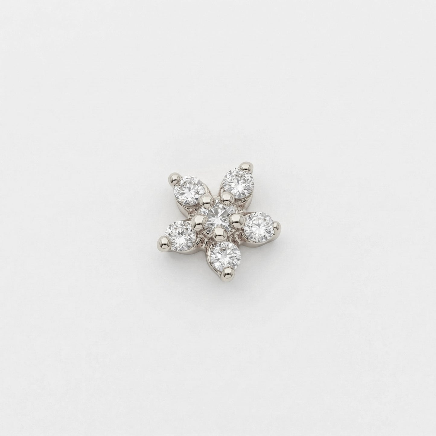 Silver Crystal Jasmine Nosepin