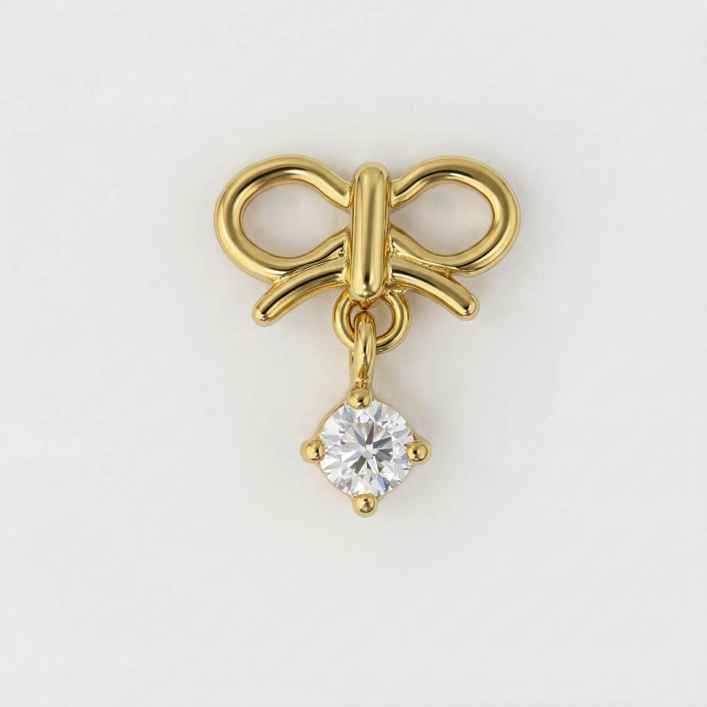 Silver Crystal Ribbon Nosepin