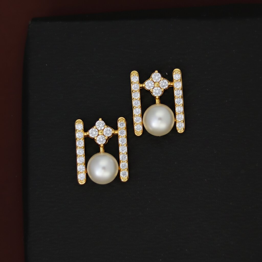 Silver Deco Drop Earrings