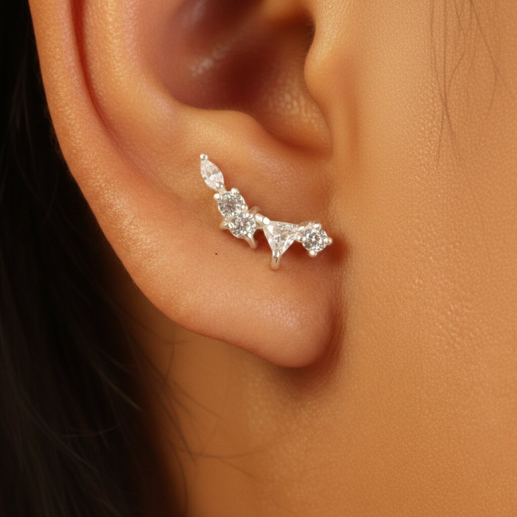 Silver Constellation Earring