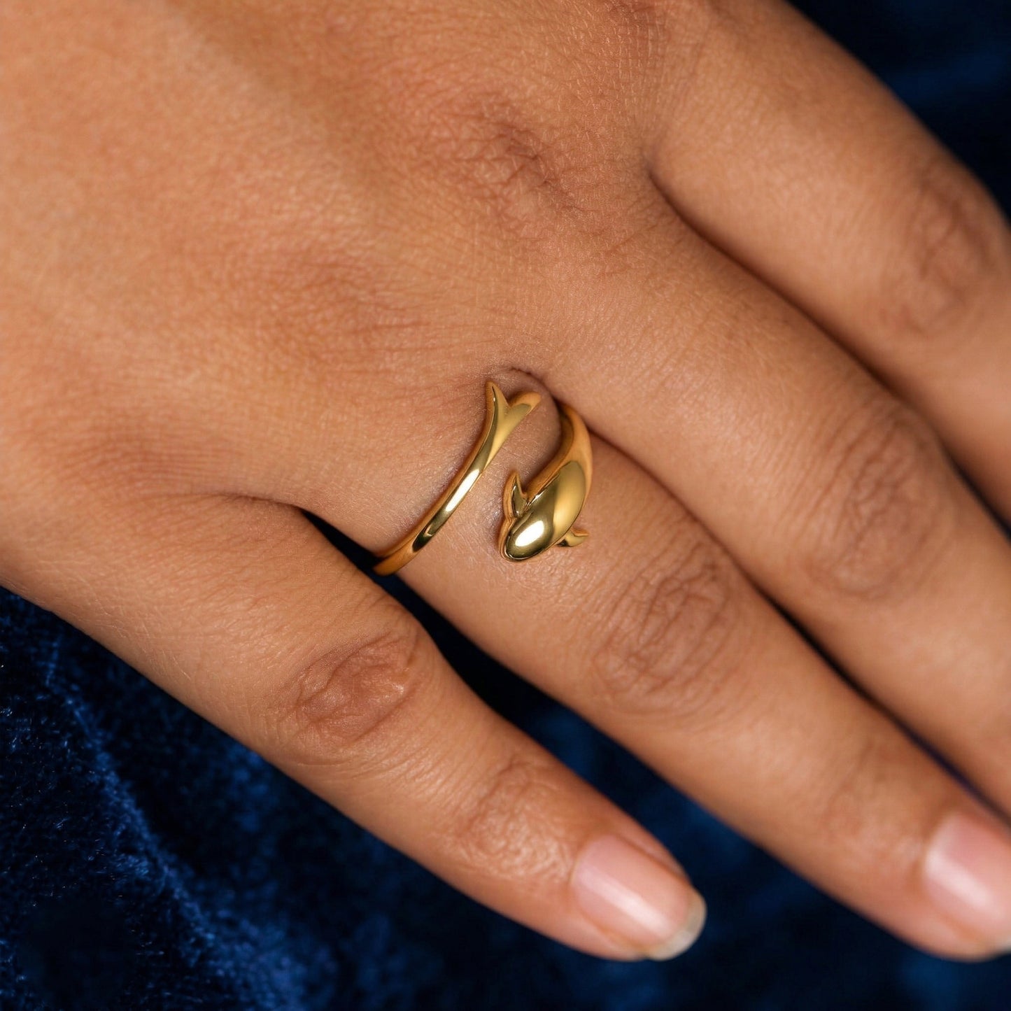 Silver Dolphin Wrap Ring