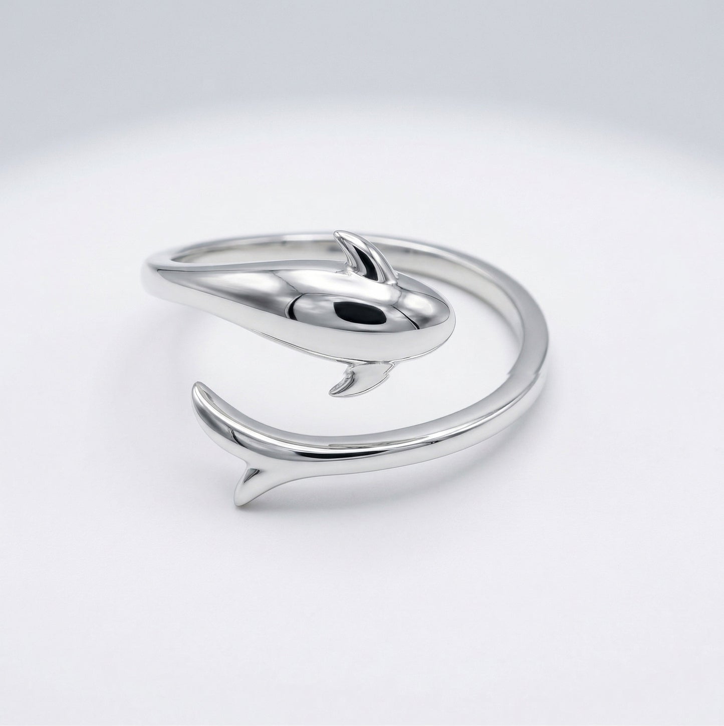 Silver Dolphin Wrap Ring
