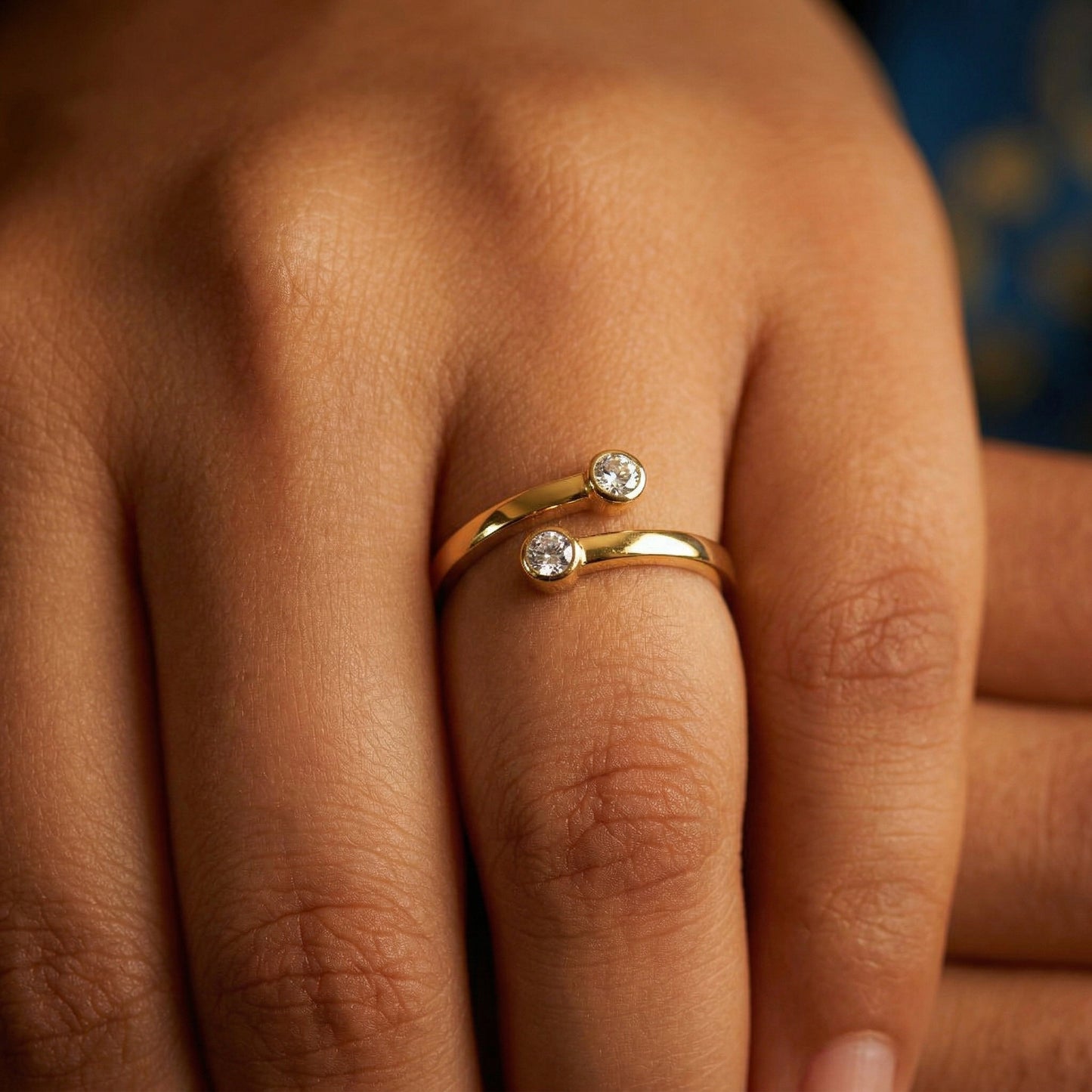 Silver Double Bezel Ring
