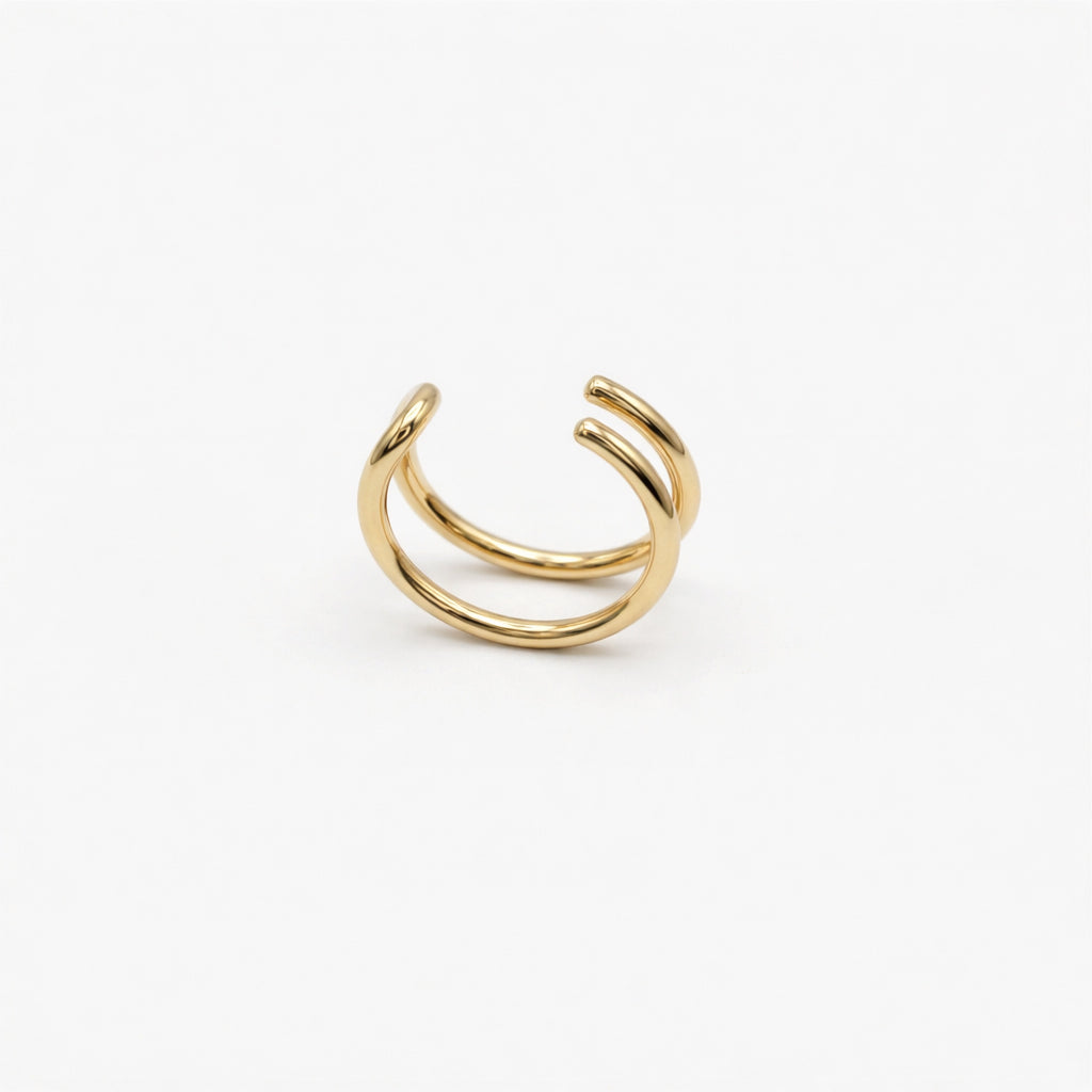 Silver Double Line Clipon Nosering