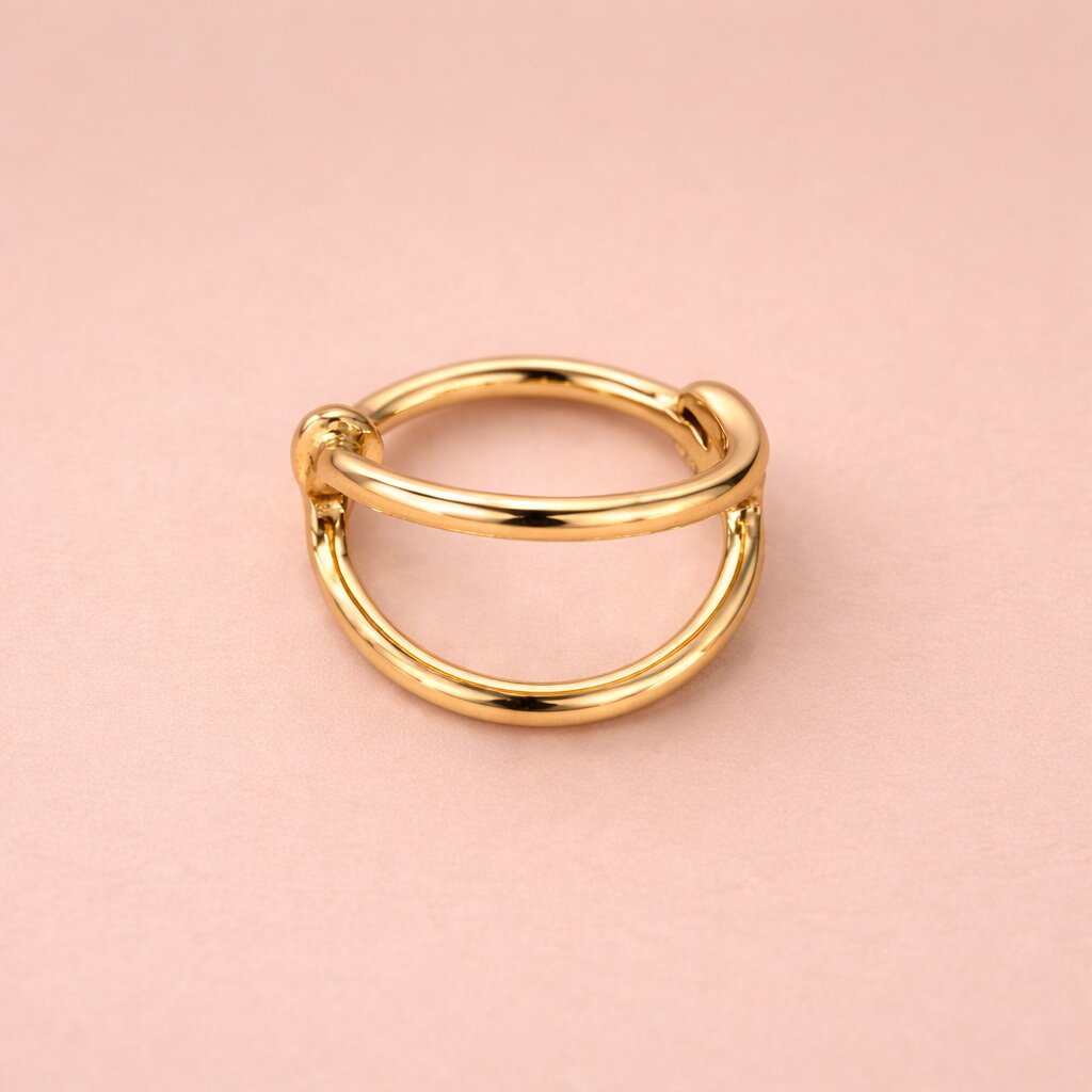 Silver Double Line V Nosering