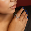 Silver Double V Ring