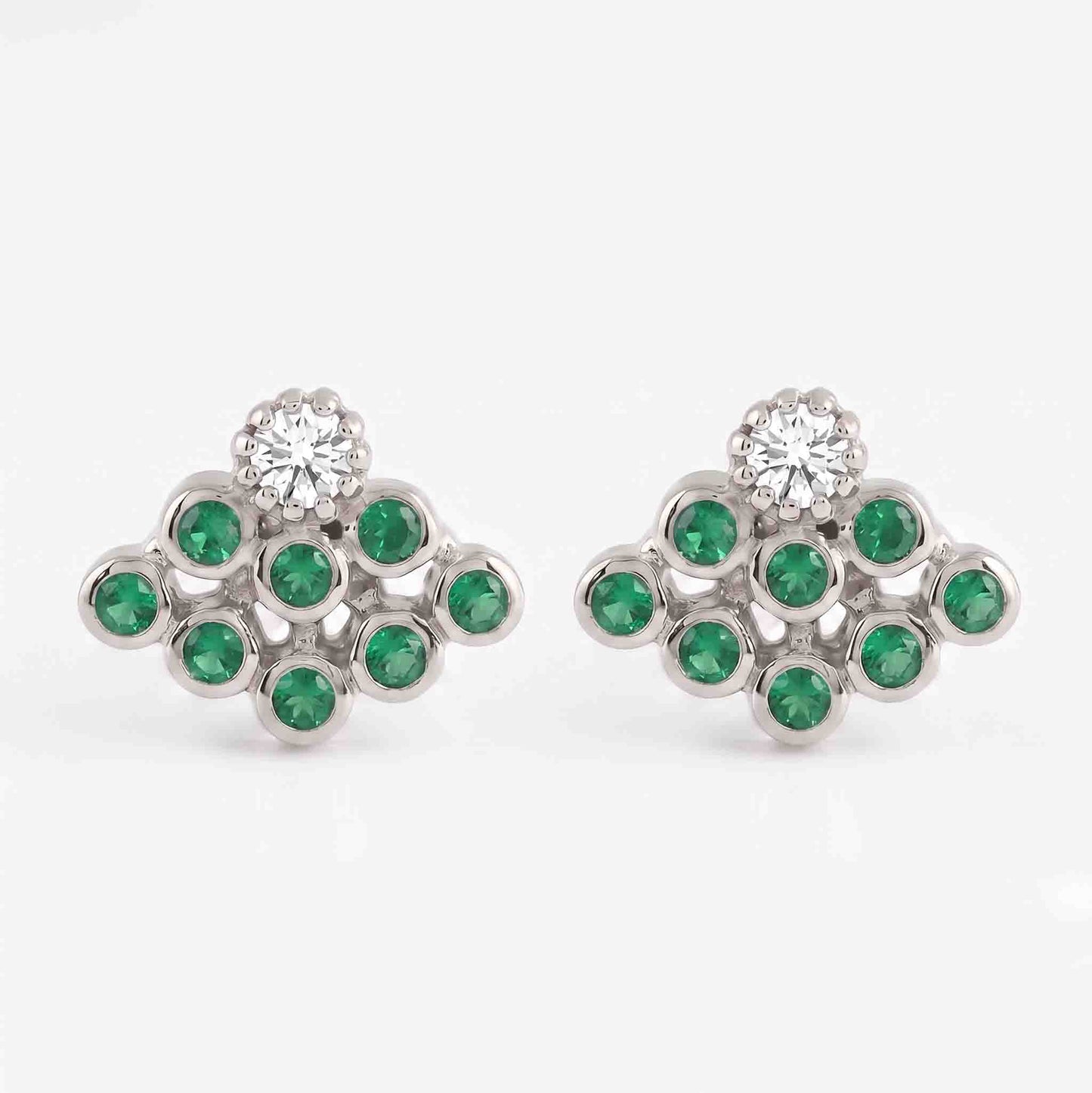 9 Stone Besari Diamond Look Mookuthi Earring