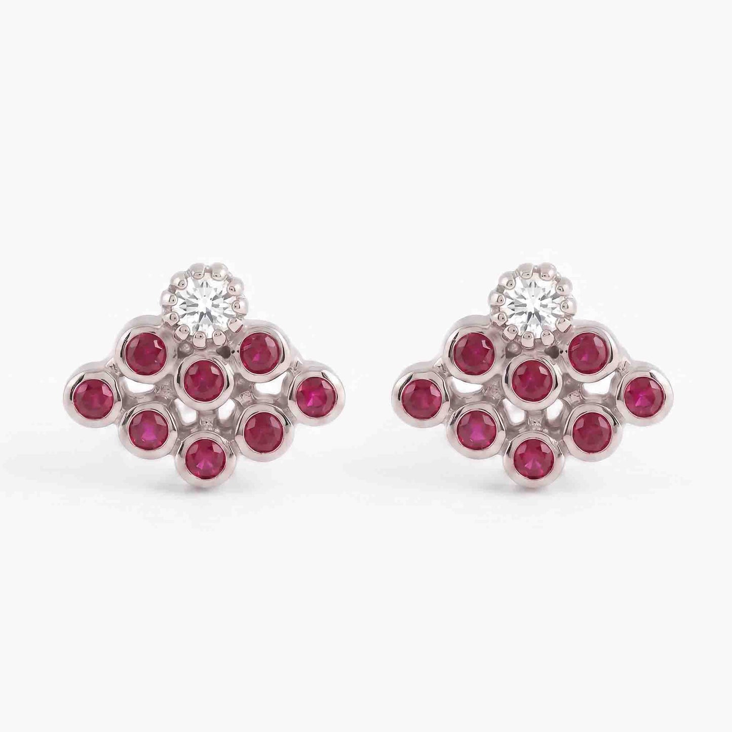 9 Stone Besari Diamond Look Mookuthi Earring