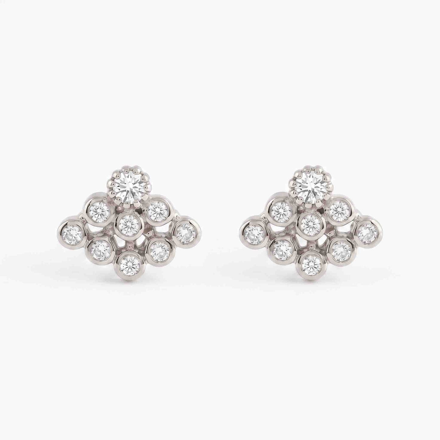 9 Stone Besari Diamond Look Mookuthi Earring