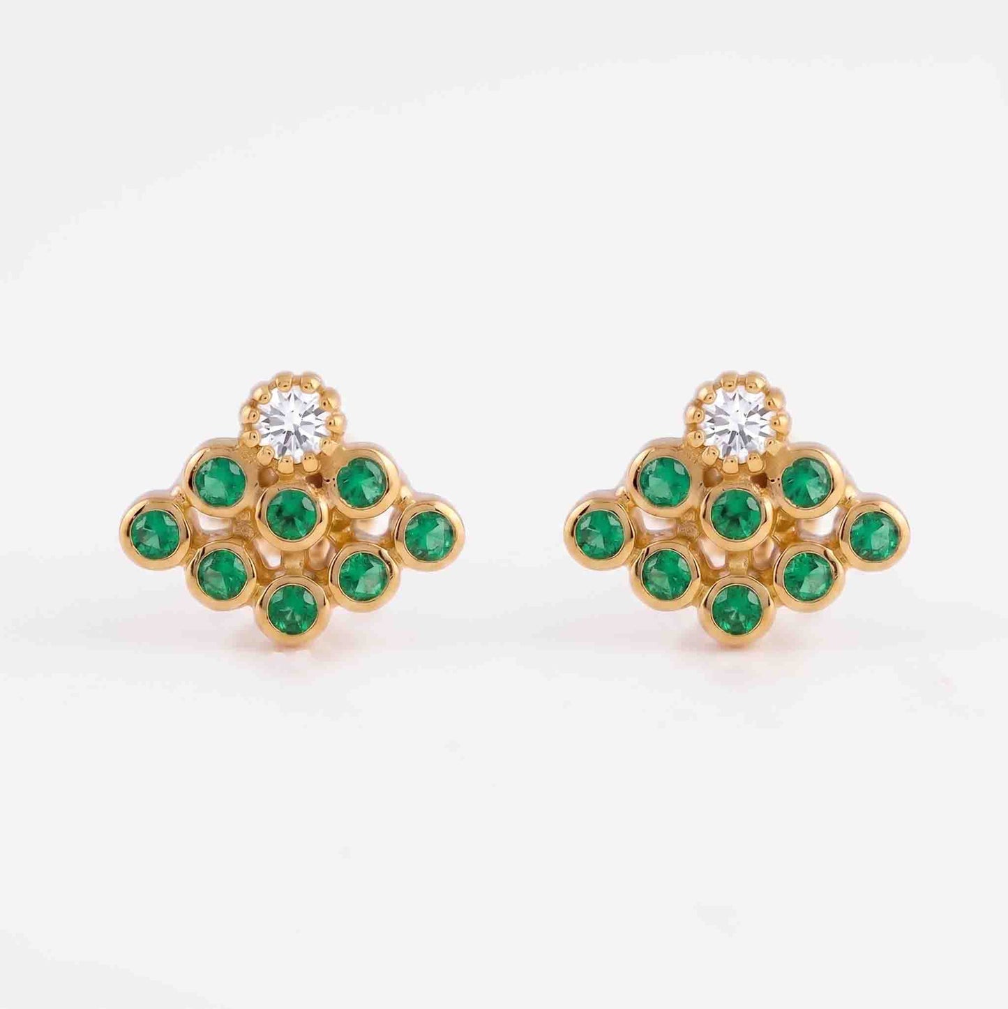 9 Stone Besari Diamond Look Mookuthi Earring