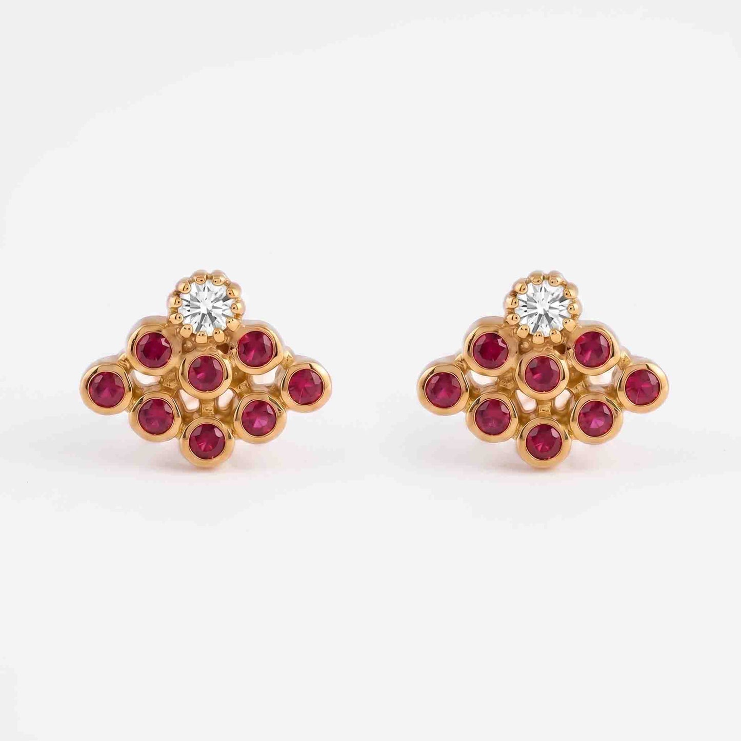 9 Stone Besari Diamond Look Mookuthi Earring
