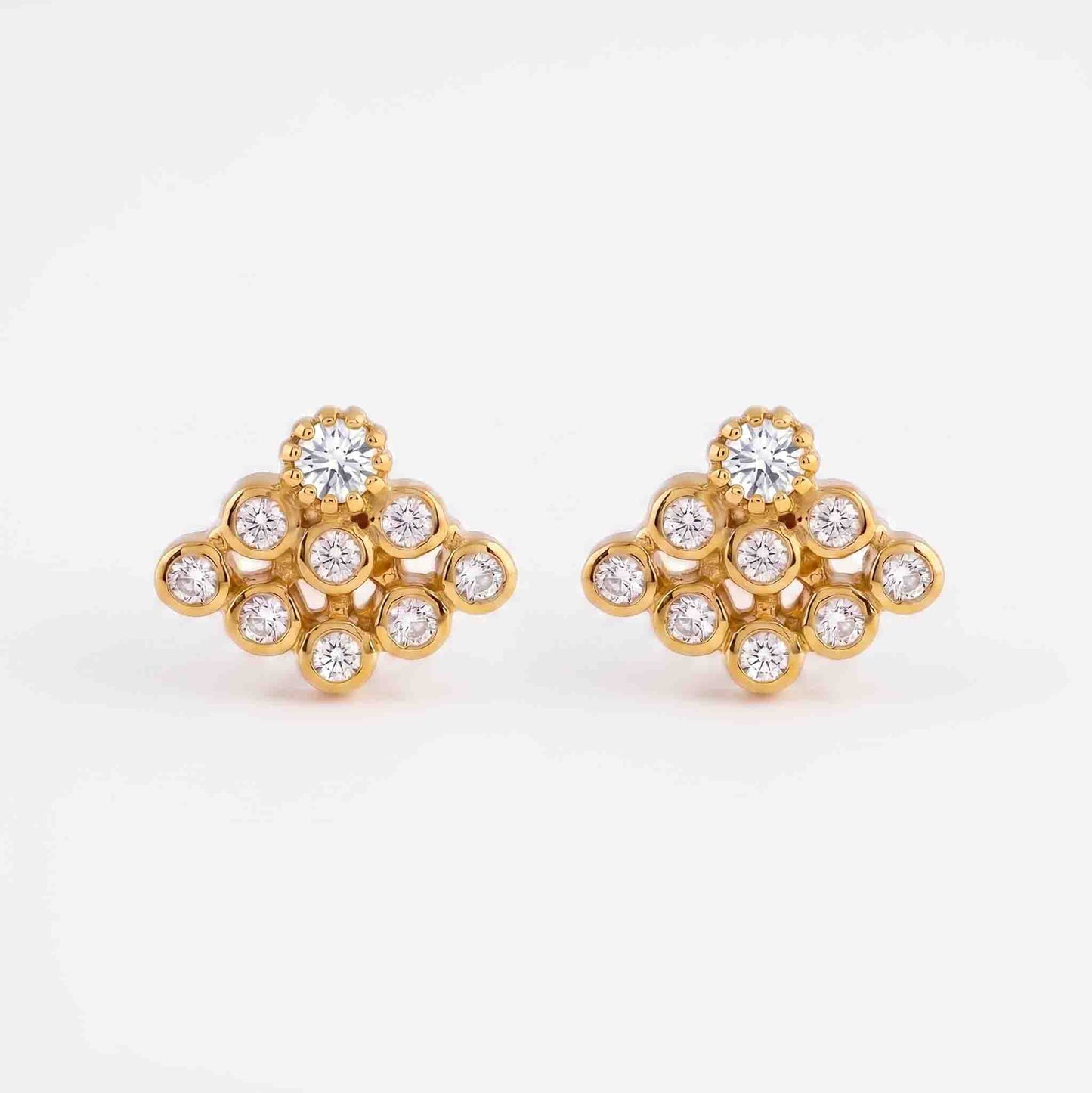 9 Stone Besari Diamond Look Mookuthi Earring