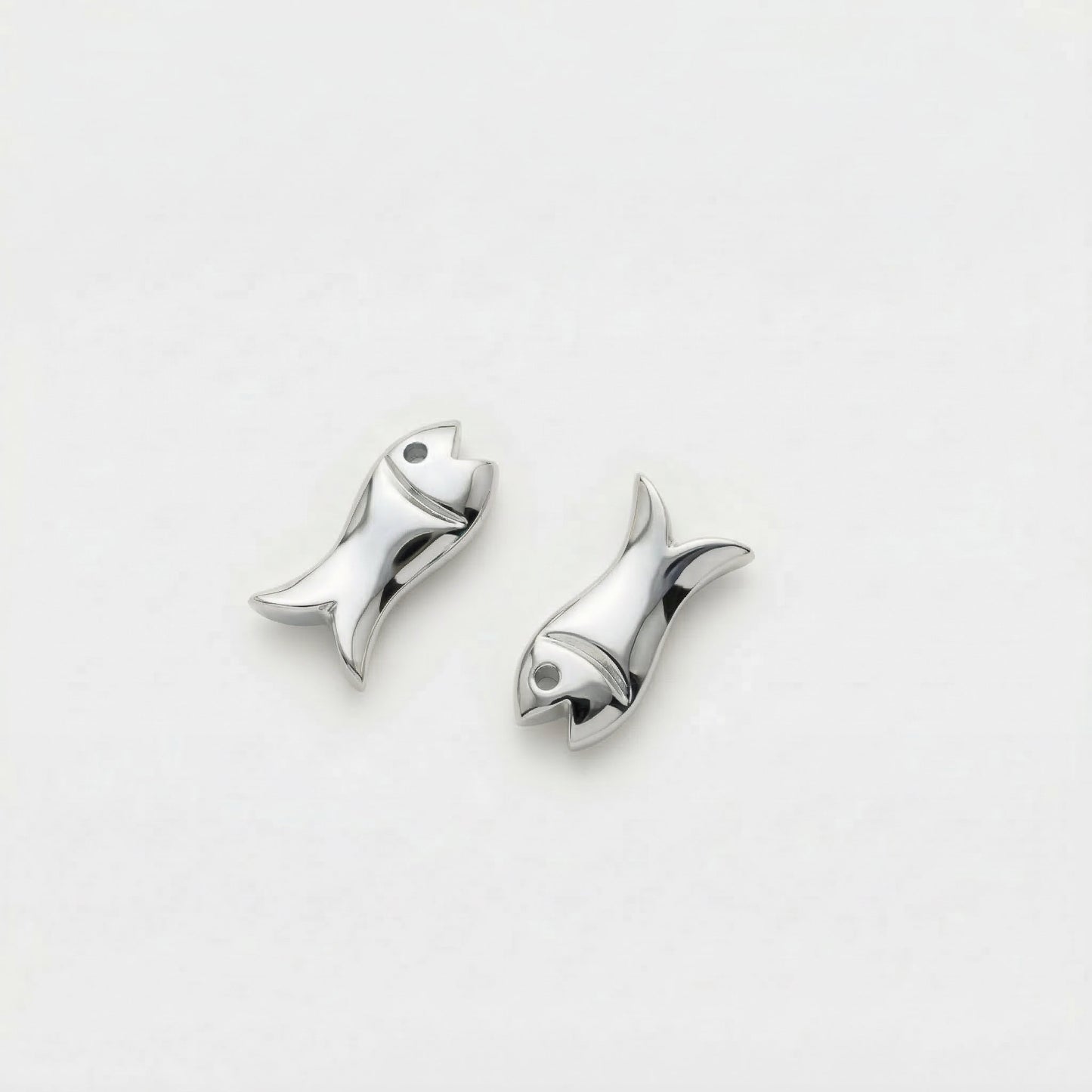 Silver Fish Stud Earring