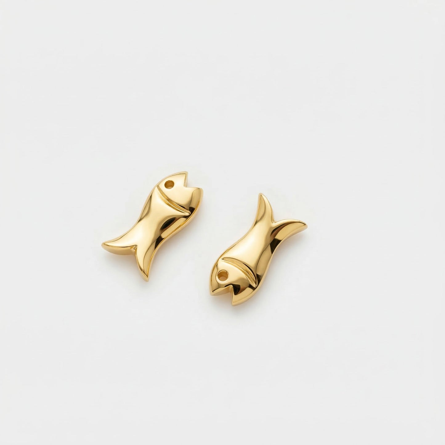 Silver Fish Stud Earring