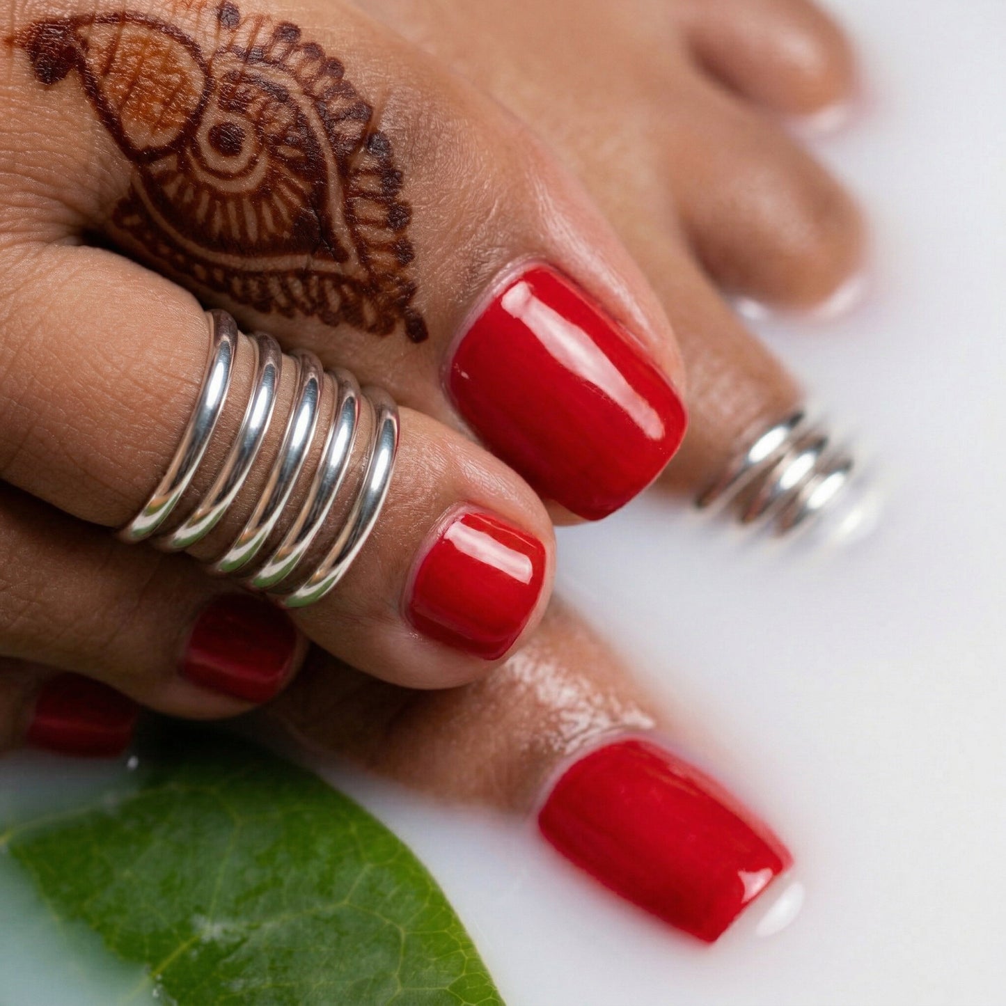 Silver Toe Ring Spring Design