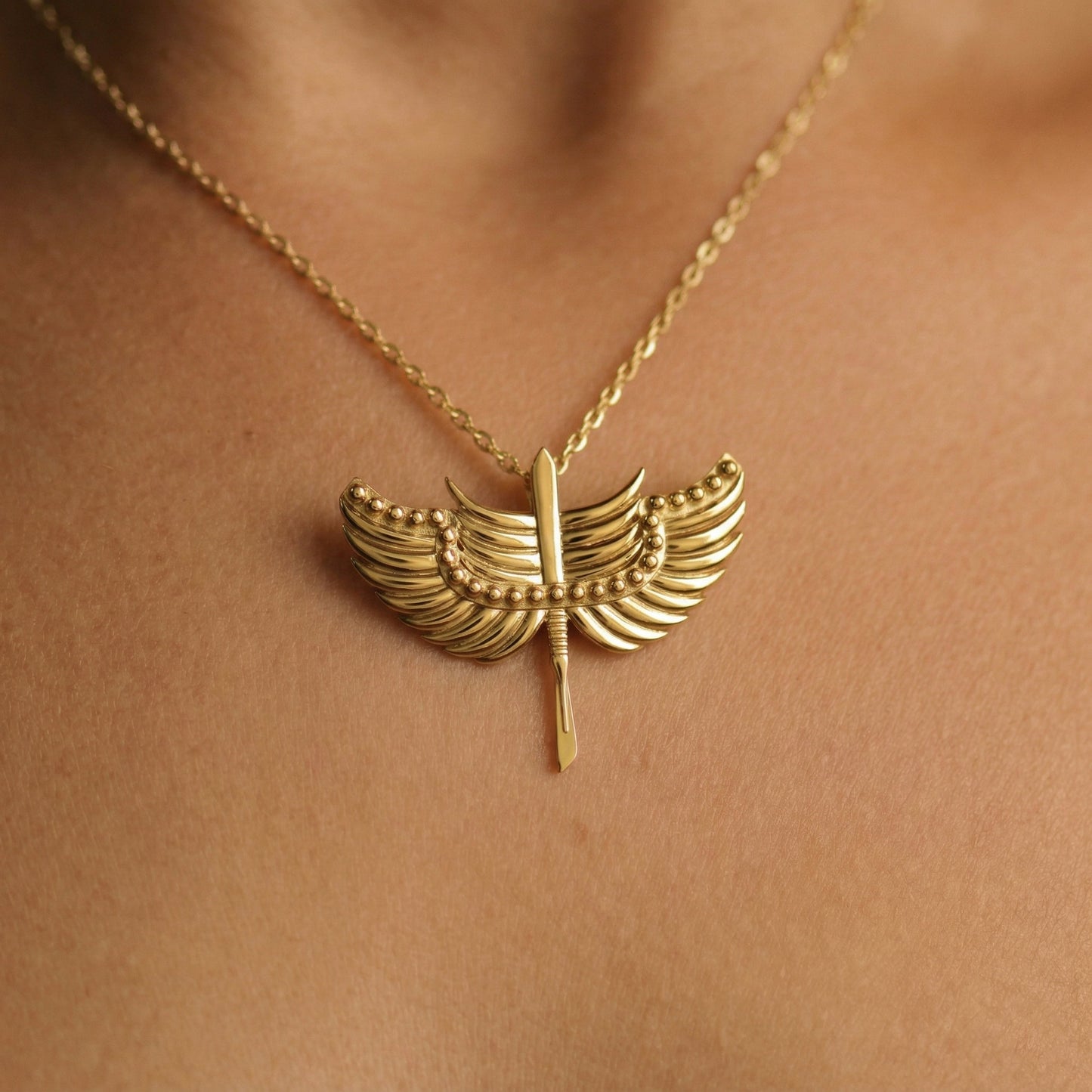 Silver Pendant Guardian Scalpel Design